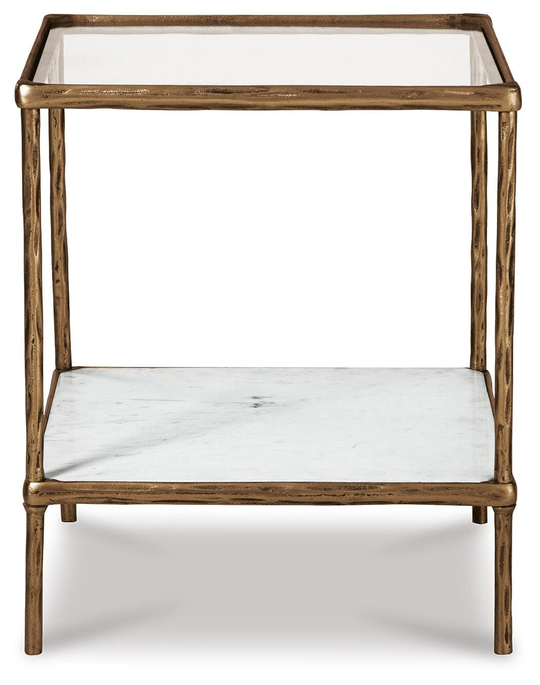 Aurelia Bay Accent Table in Antique Brass Finish