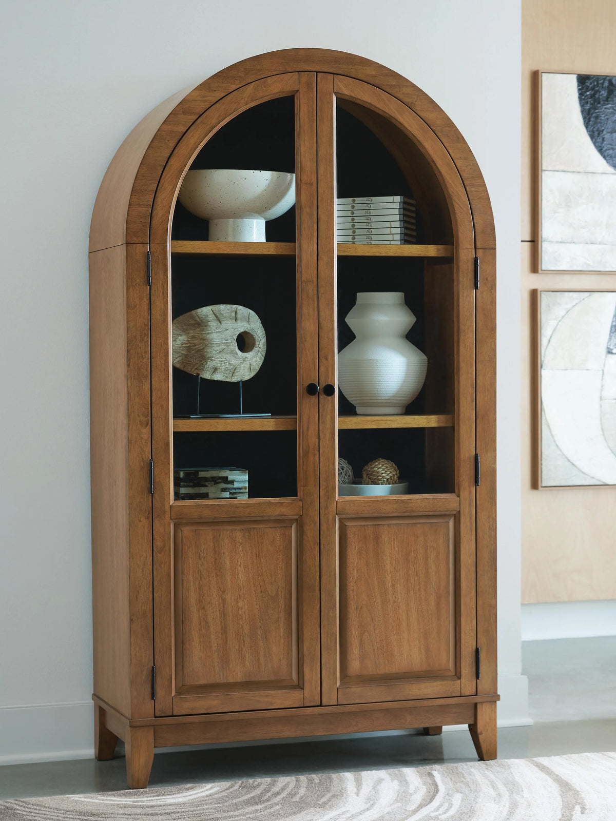 Dunmore Vale Accent Cabinet in Natural/Black
