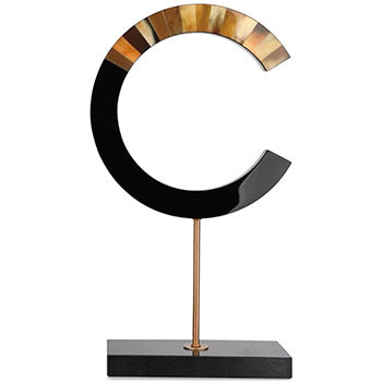 Gantry Bay Sculpture in Black/Gold Metal III