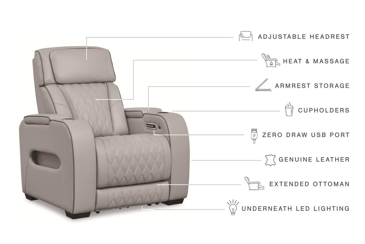 Anvilbrook Power Recliner in Gray