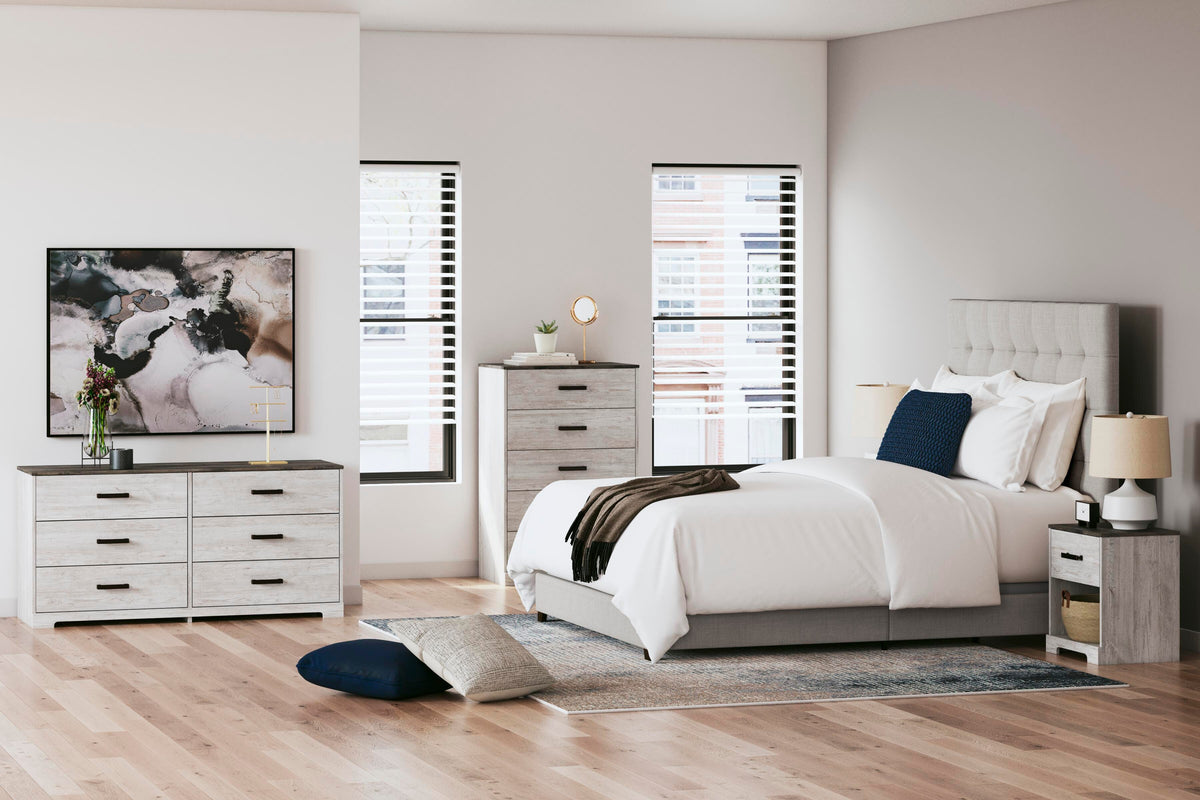 Cobden Dresser in Whitewash/Charcoal Gray II