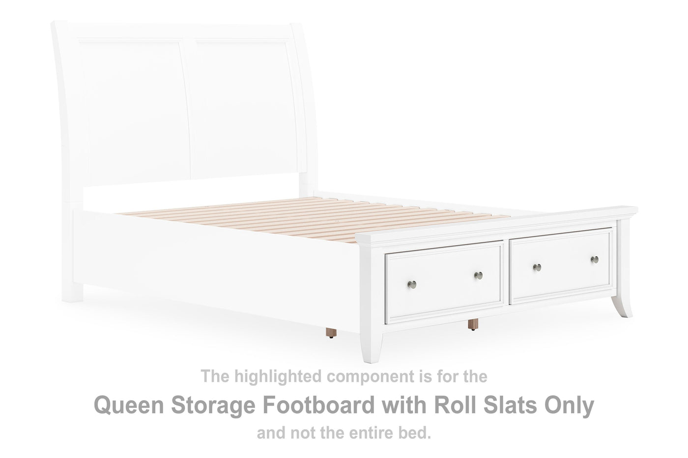 Trulani Queen Storage Footboard with Roll Slats