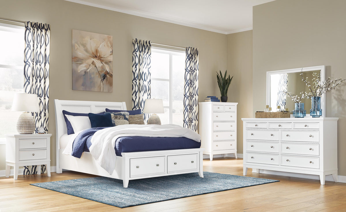 Kiama Vale Queen Sleigh Storage Bed