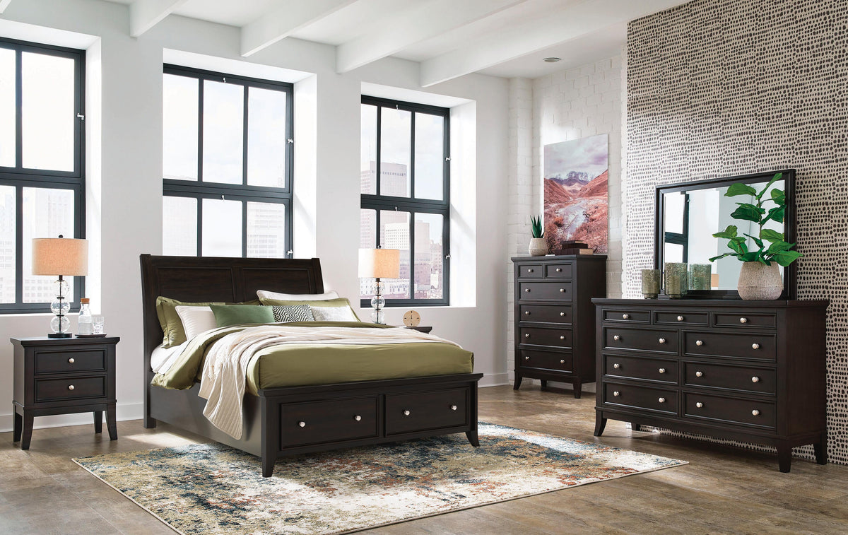 Kingsley Bay Queen Sleigh Storage Bed