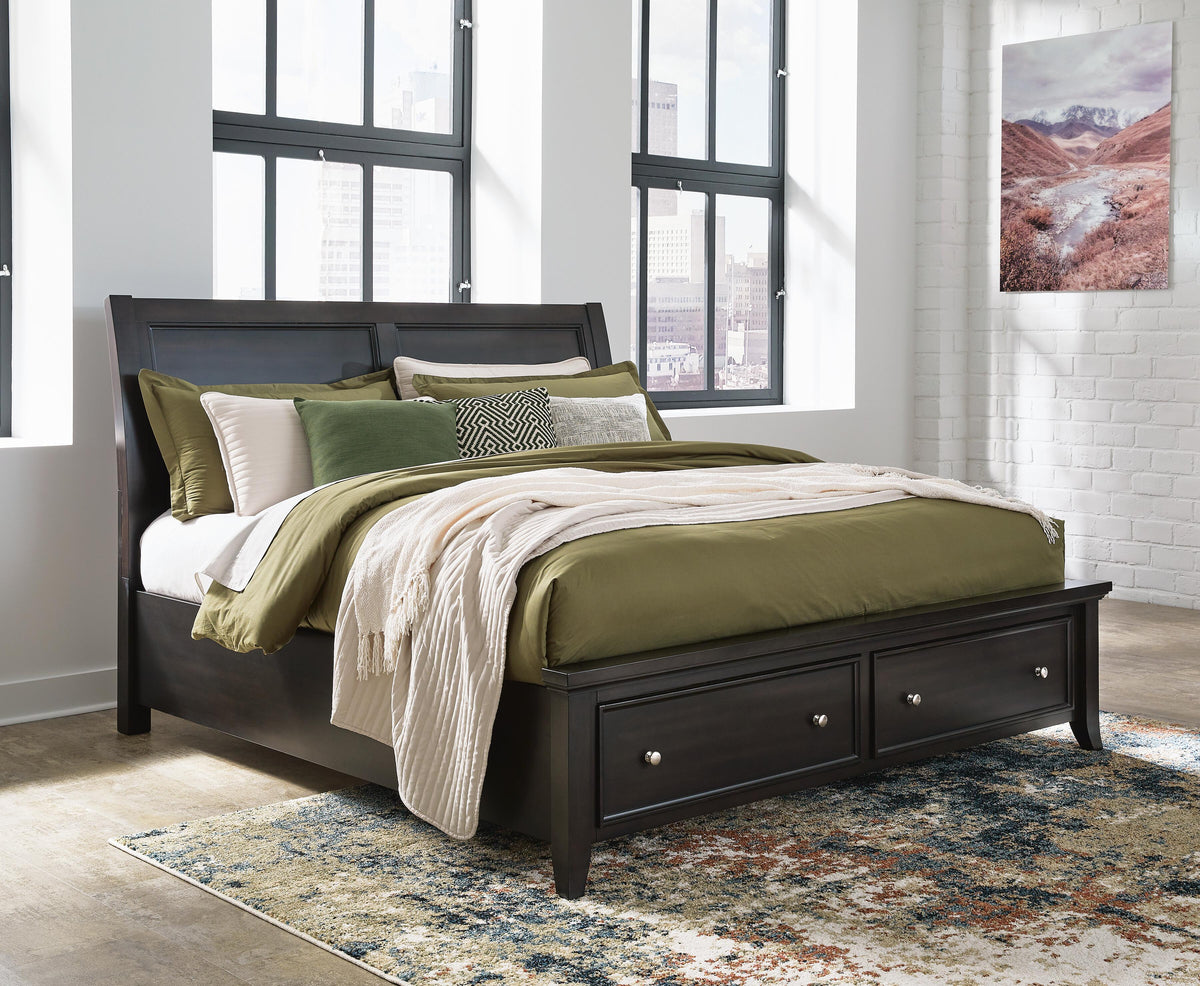 Kingsley Bay Queen Sleigh Storage Bed