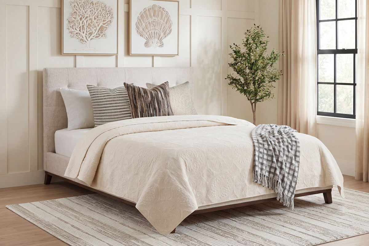 Marnie Cross Queen Upholstered Bed