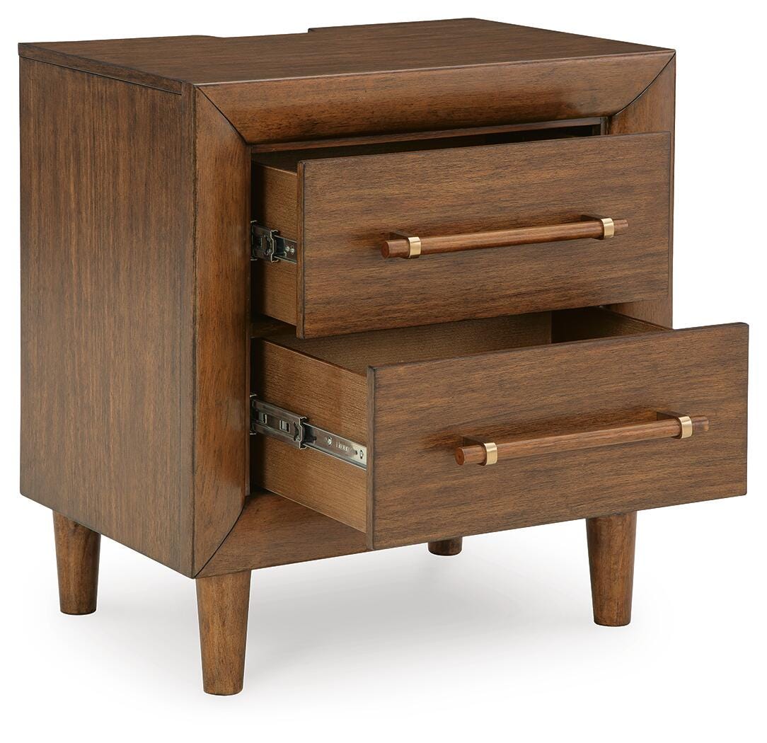 Roscoe Queen Upholstered Bed with Dresser and Mirror and Nightstand