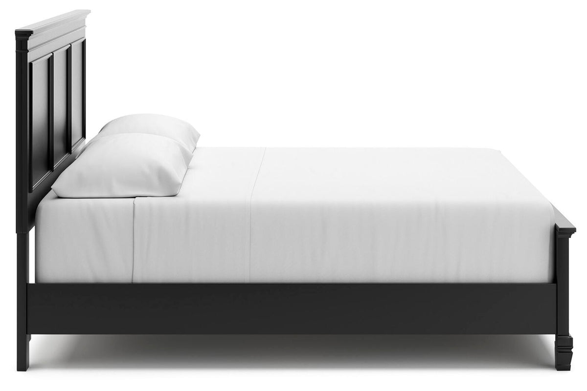 Kelmar King Panel Bed with Dresser and Mirror