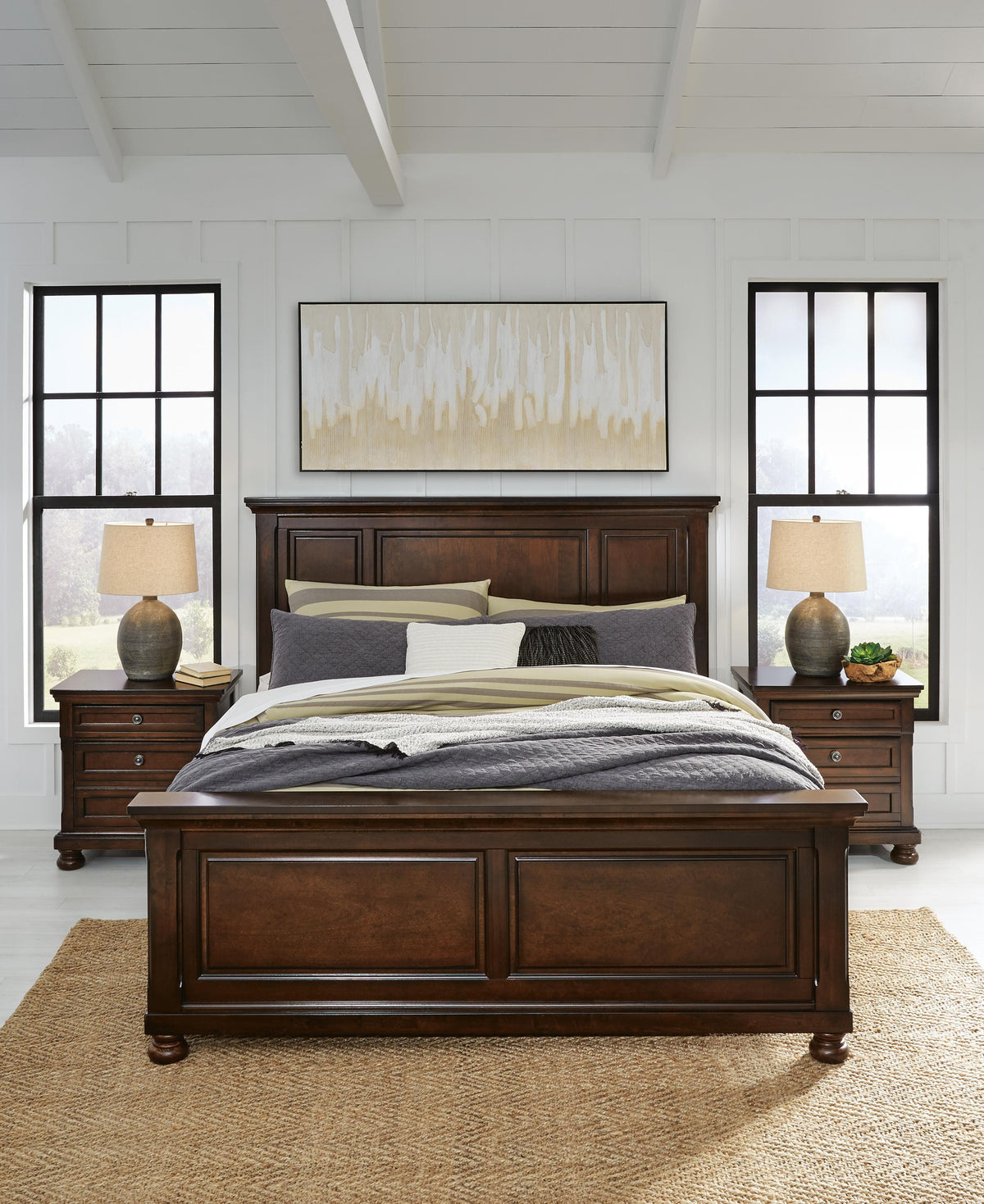 Cavendish King Panel Bed with Chest and 2 Nightstands
