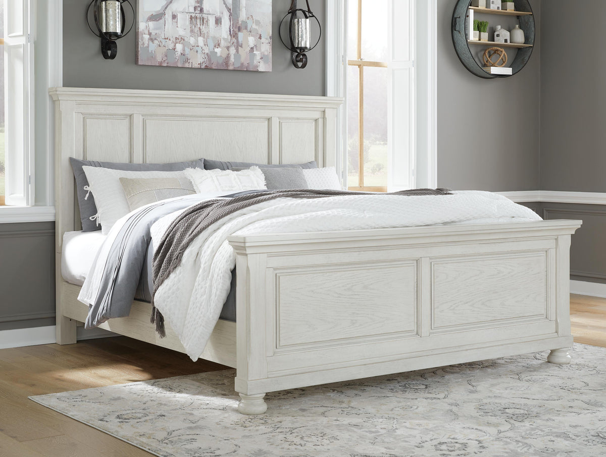 Hadley King Panel Bed with Dresser and Mirror and Chest and 2 Nightstands