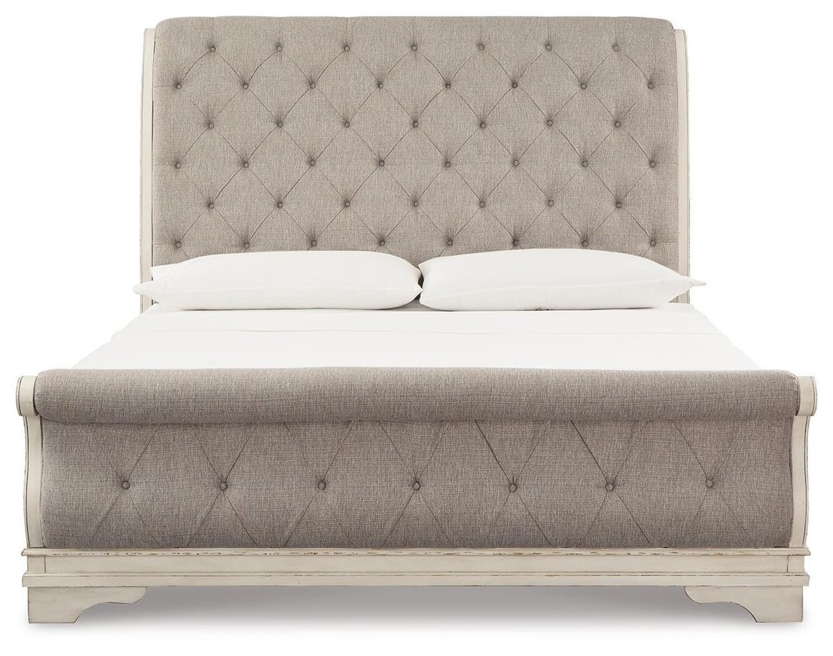 Barnwell Queen Upholstered Sleigh Bed and Chest