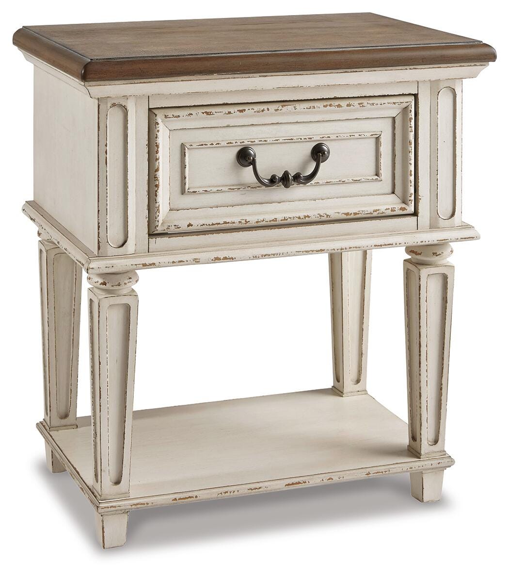 Barnwell Nightstand in Chipped White