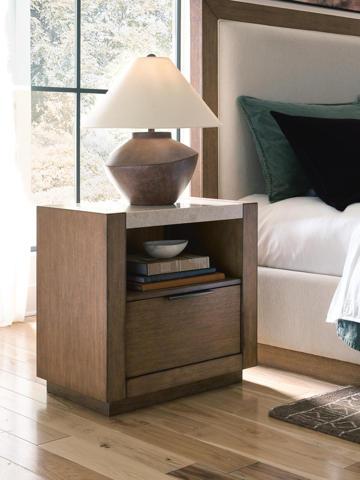 Halyard Nightstand in Medium Brown
