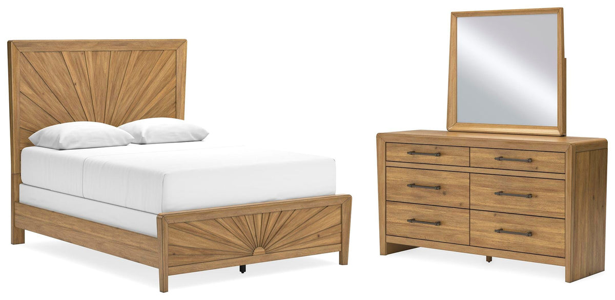 Harrow Queen Panel Bed with Dresser and Mirror