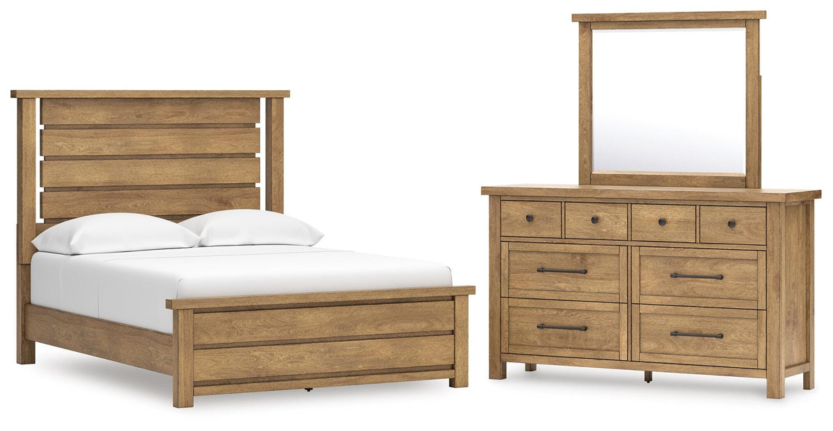 Wexford Queen Panel Bed with Dresser and Mirror