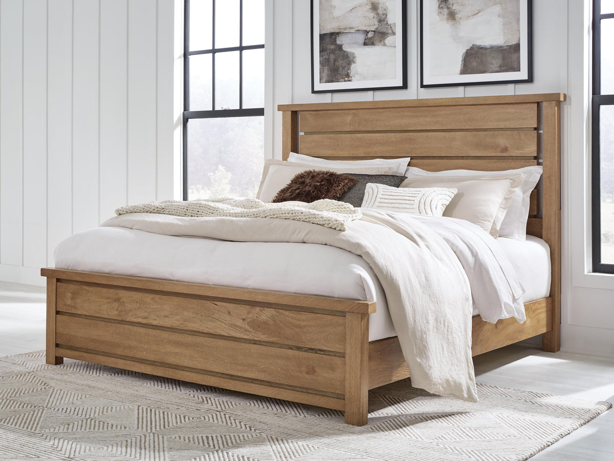 Wexford King Panel Bed in Light Brown