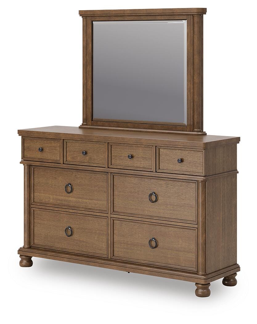 Winslow Vale Queen Poster Bed with Dresser and Mirror II