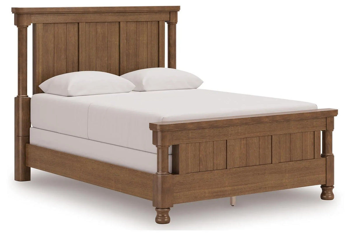 Hollis Queen Poster Bed in Brown