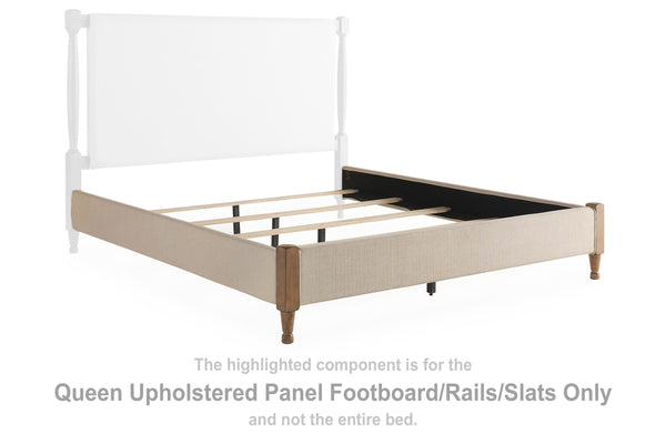 Ella Grove Queen Upholstered Panel Footboard/Rails/Slats