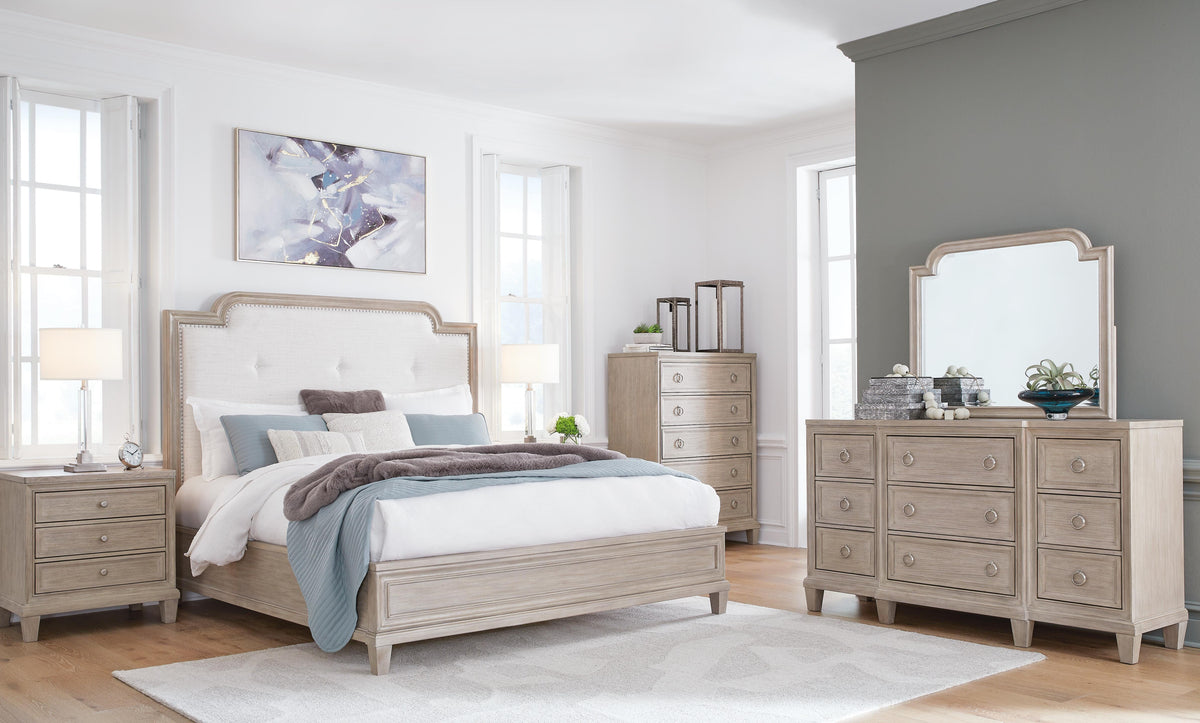 Ashfield Dresser and Mirror in Light Grayish Brown