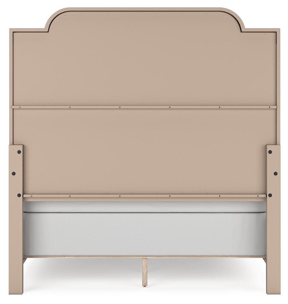 Ashfield Queen Upholstered Panel Bed in Light Grayish Brown