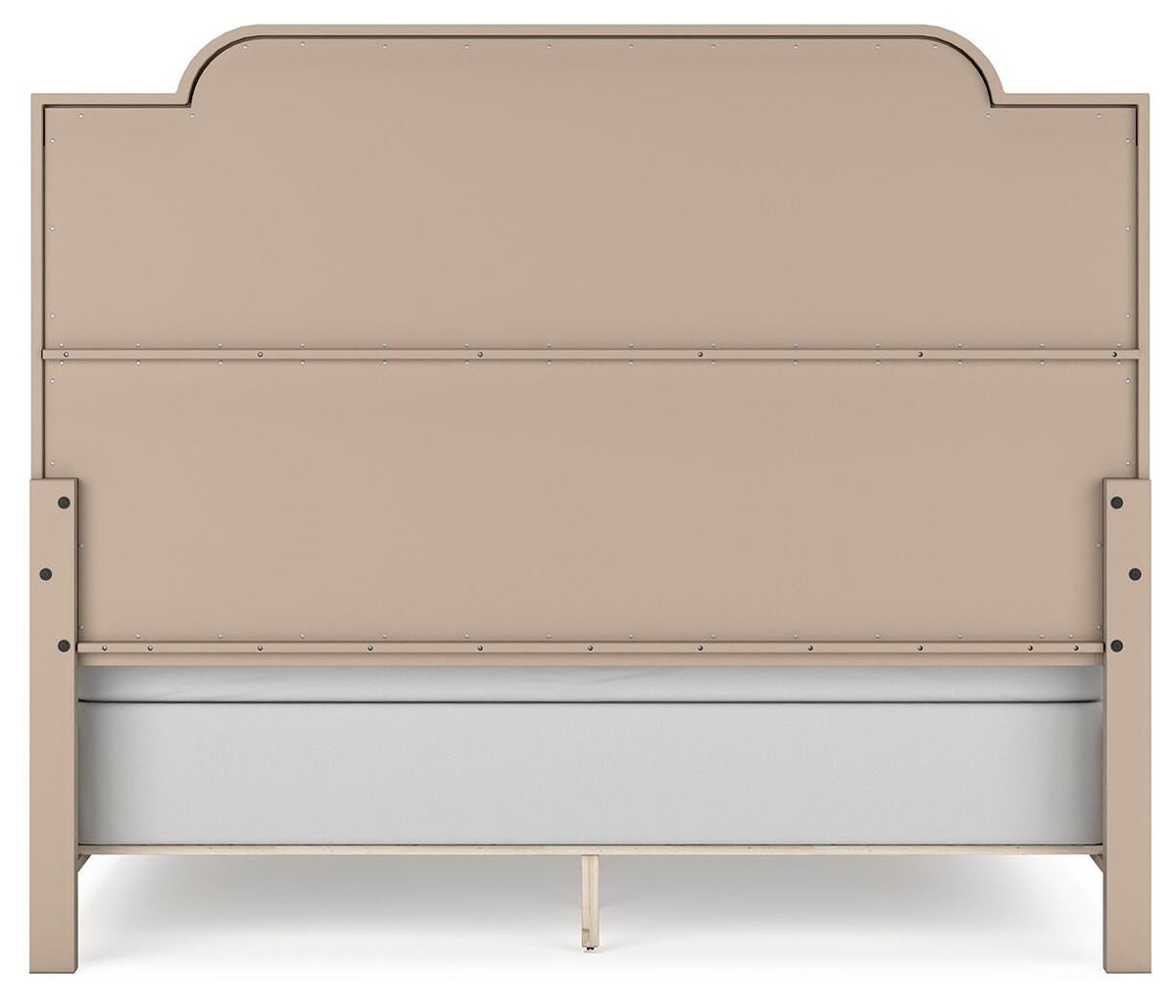 Ashfield King Upholstered Panel Bed in Light Grayish Brown Fabric