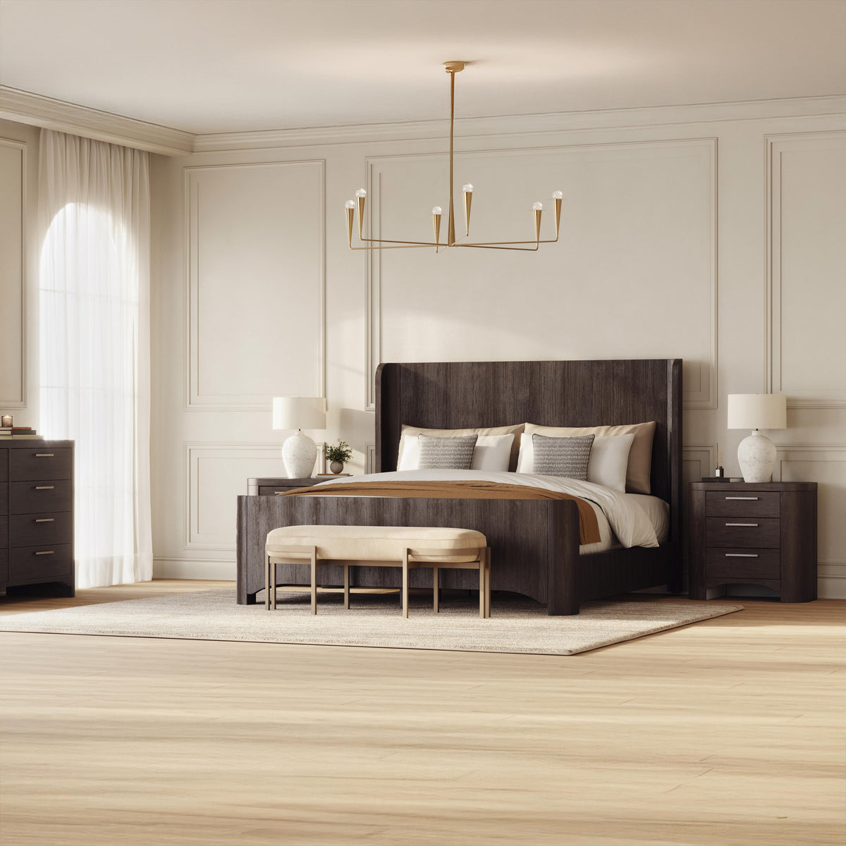 Solenne King Panel Bed