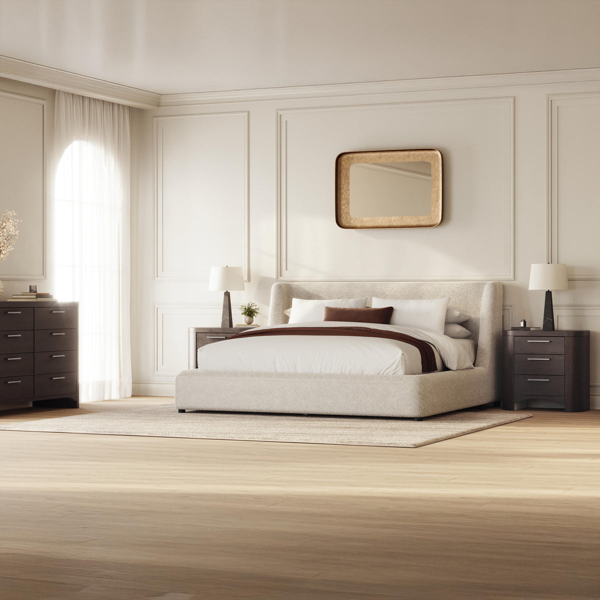 Solenne Queen Upholstered Platform Bed