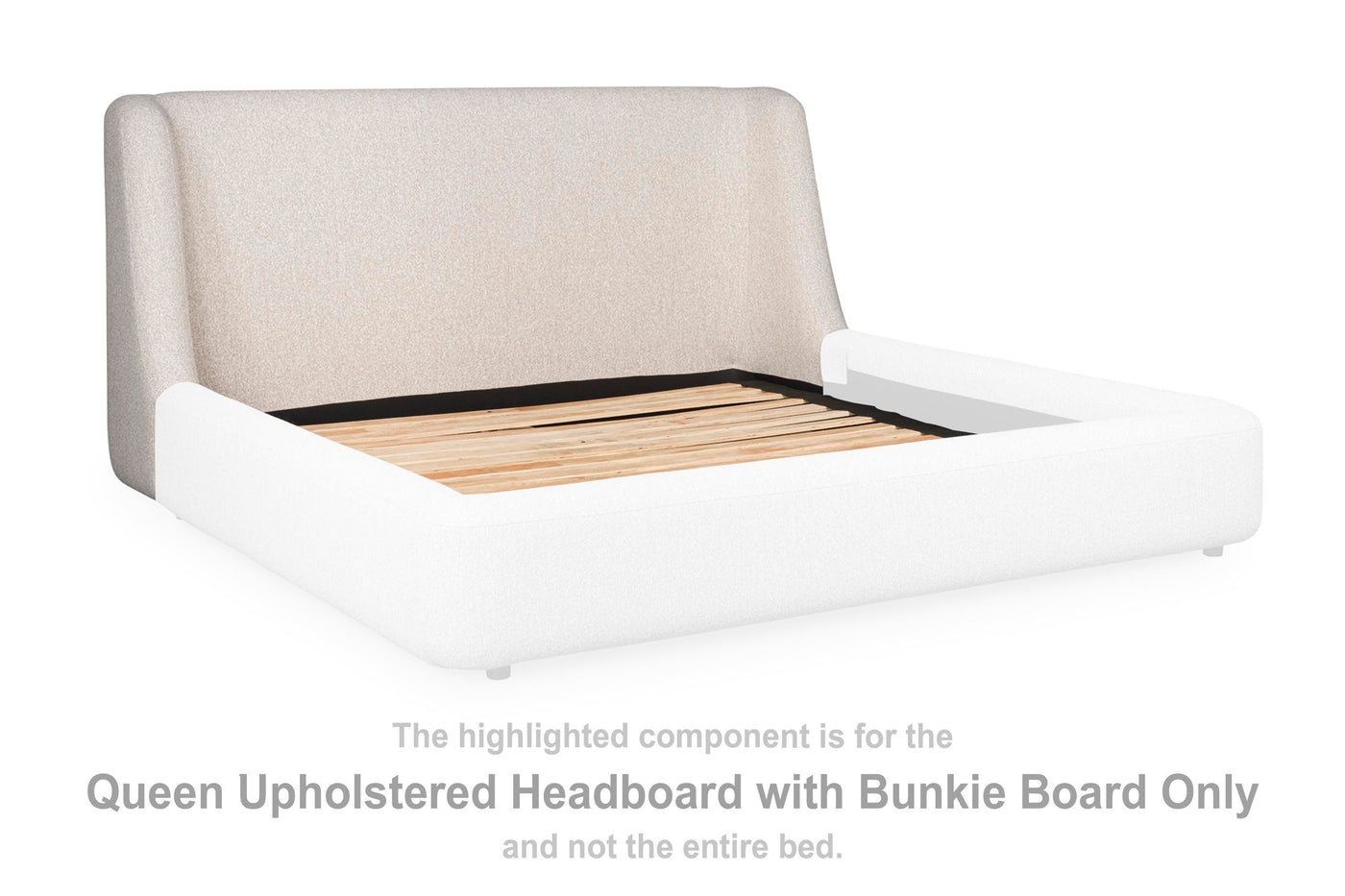Neo Queen Upholstered Headboard with Bunkie Board