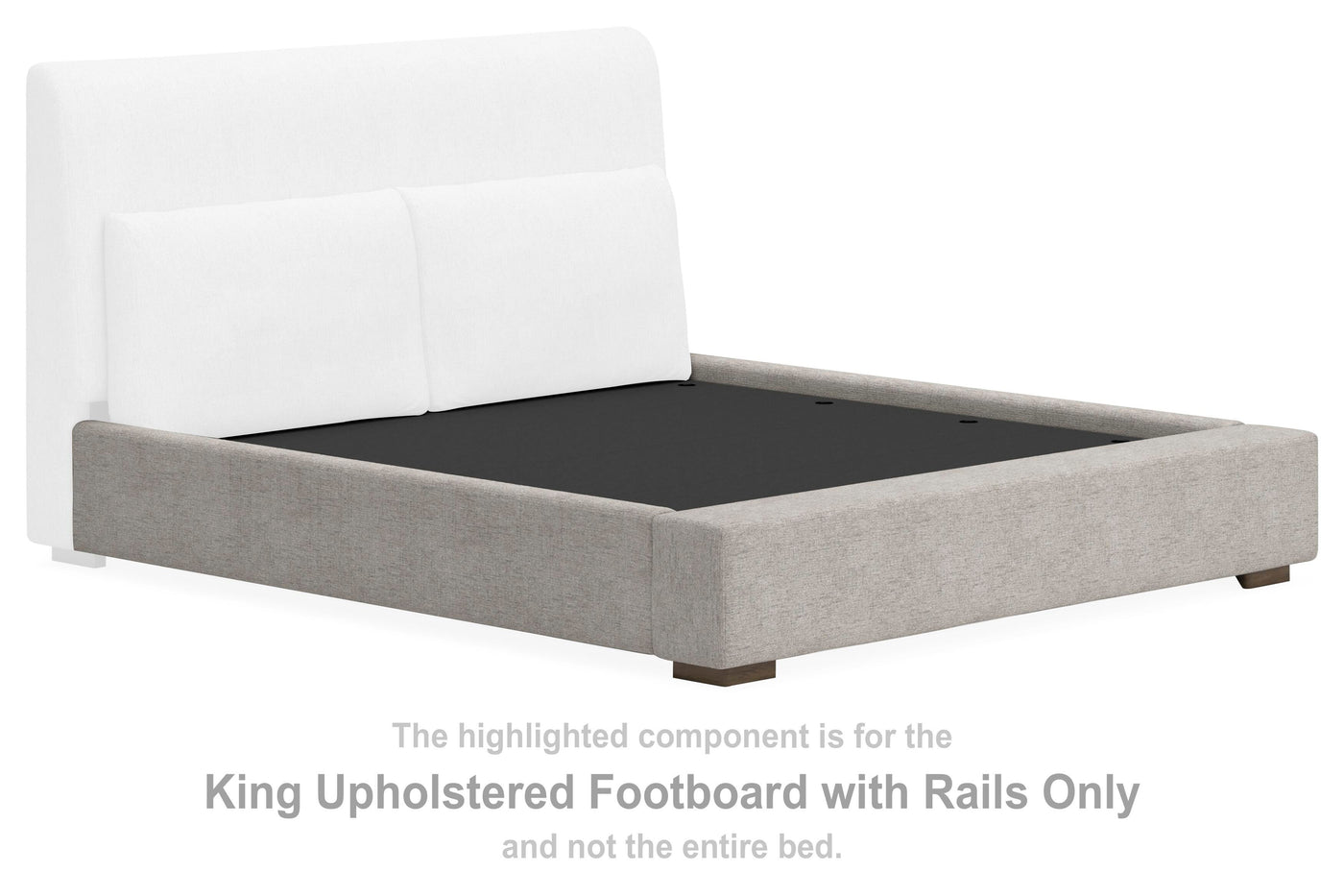 Cabalynn King Upholstered Footboard with Rails