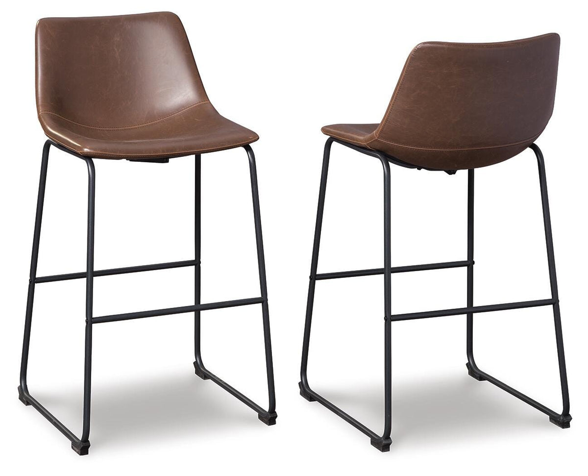 Draymont Pub Height Bar Stool (Set of 2) in Brown