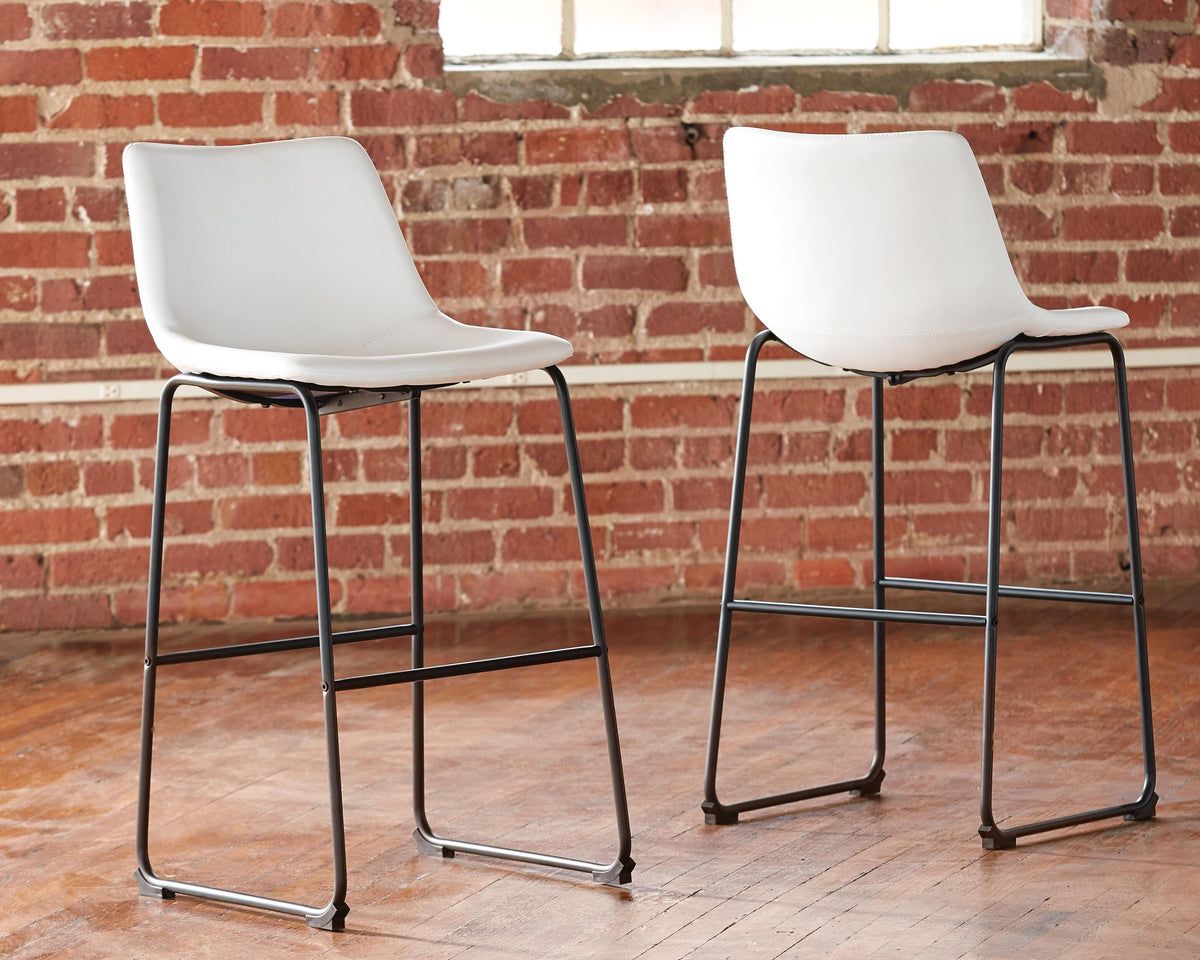 Draymont Pub Height Bar Stool in White