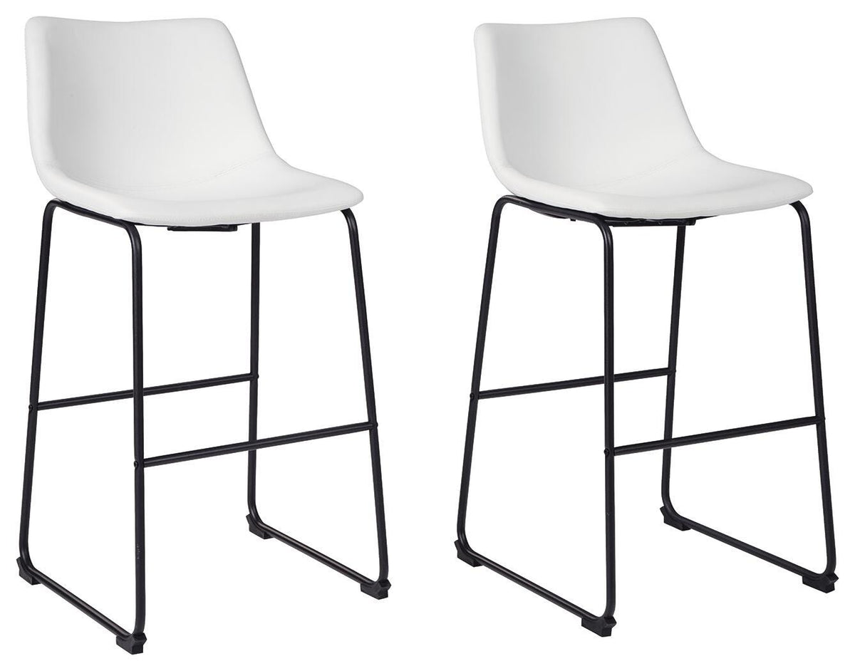 Draymont Pub Height Bar Stool in White