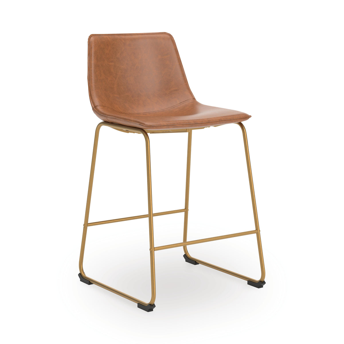 Amara Counter Height Barstool in Brown/Gold