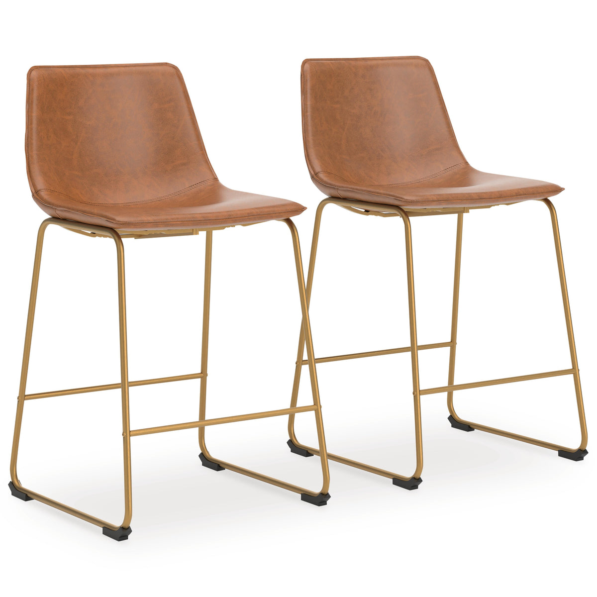 Amara Counter Height Barstool in Brown/Gold