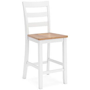 Windham Counter Height Barstool in Natural/White