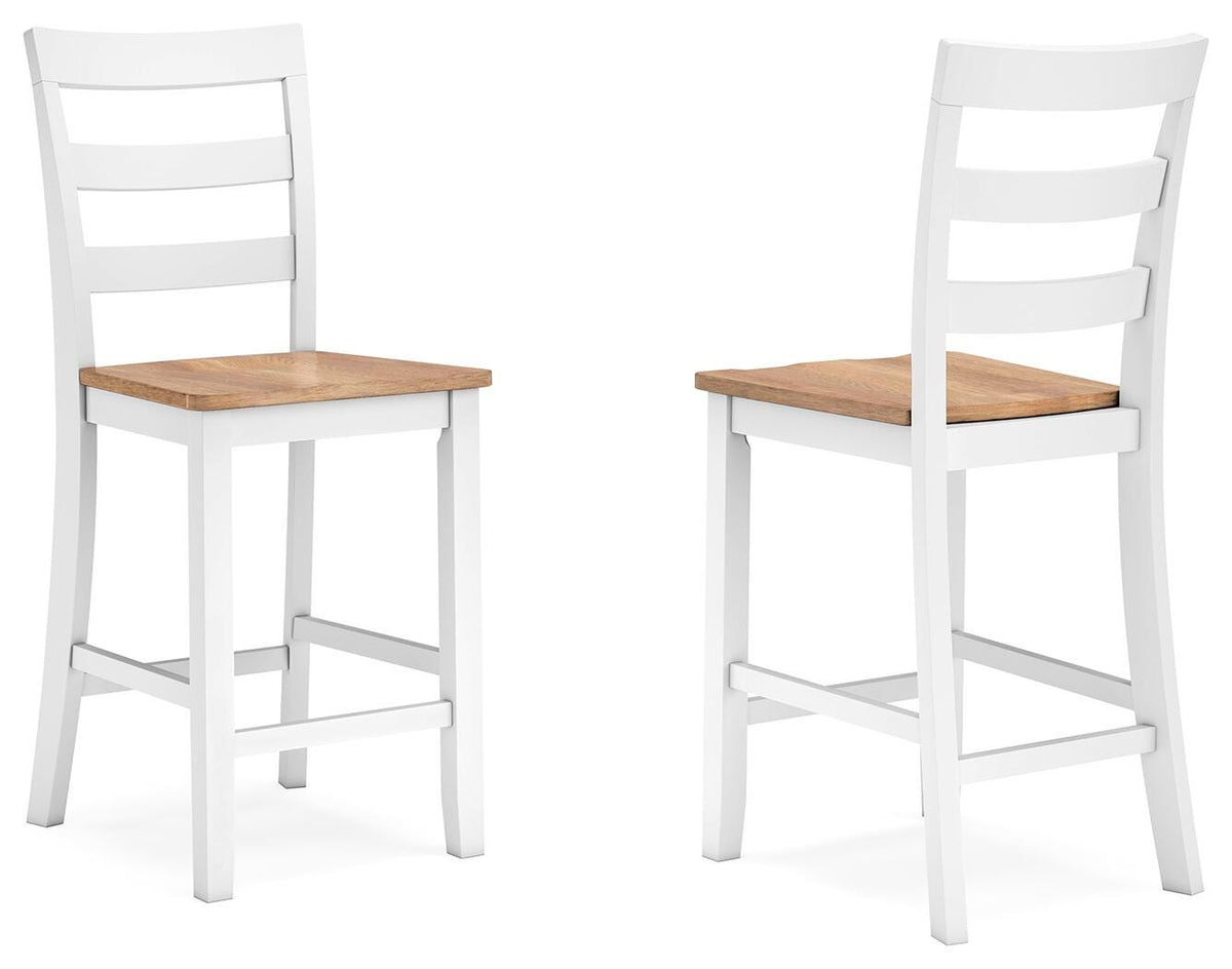 Windham Counter Height Dining Table and 2 Barstools in Natural/White