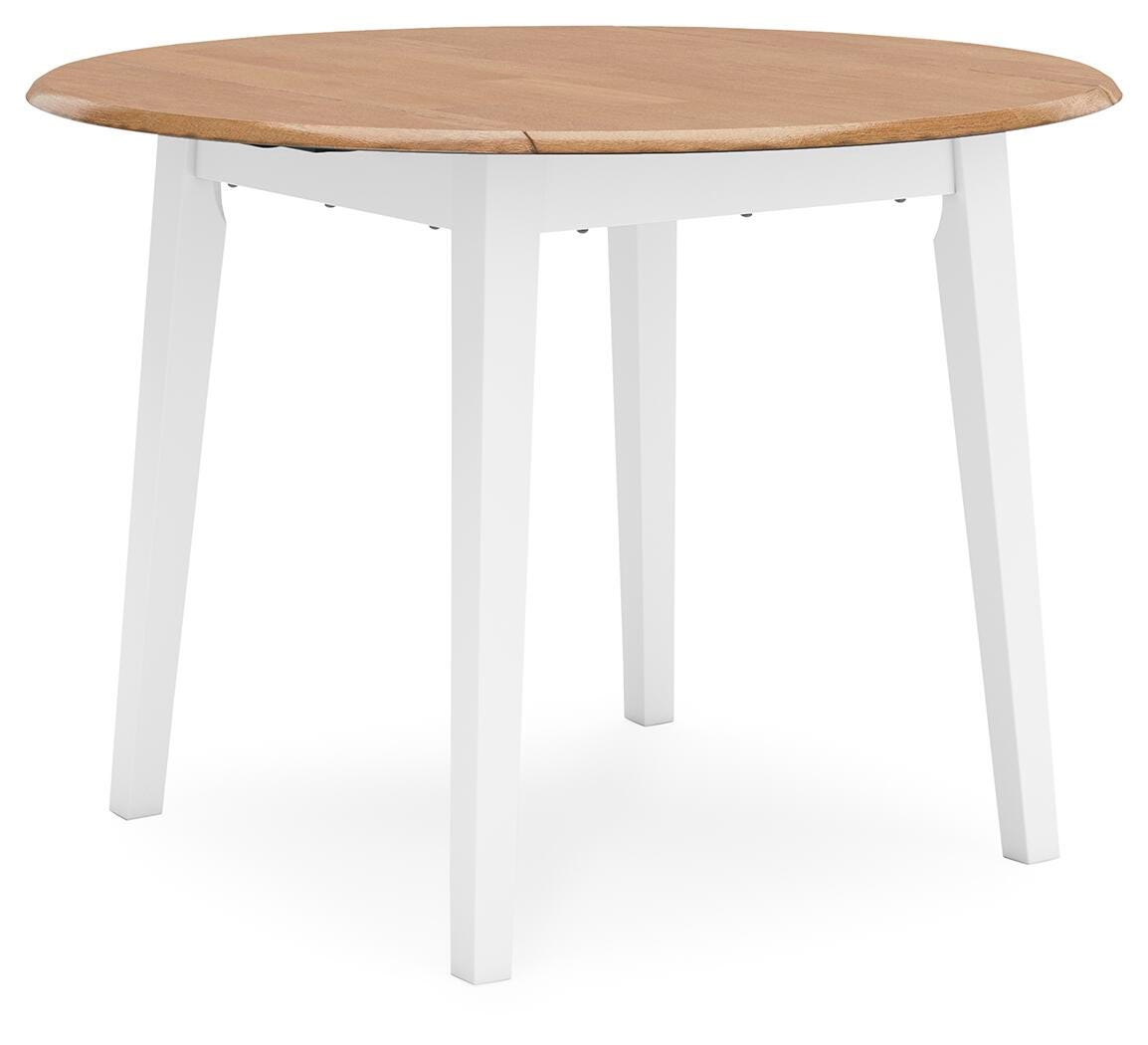 Windham Dining Table and 4 Chairs in Natural/White