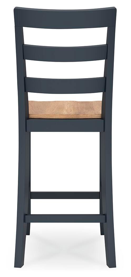 Windham Counter Height Barstool in Natural/Blue
