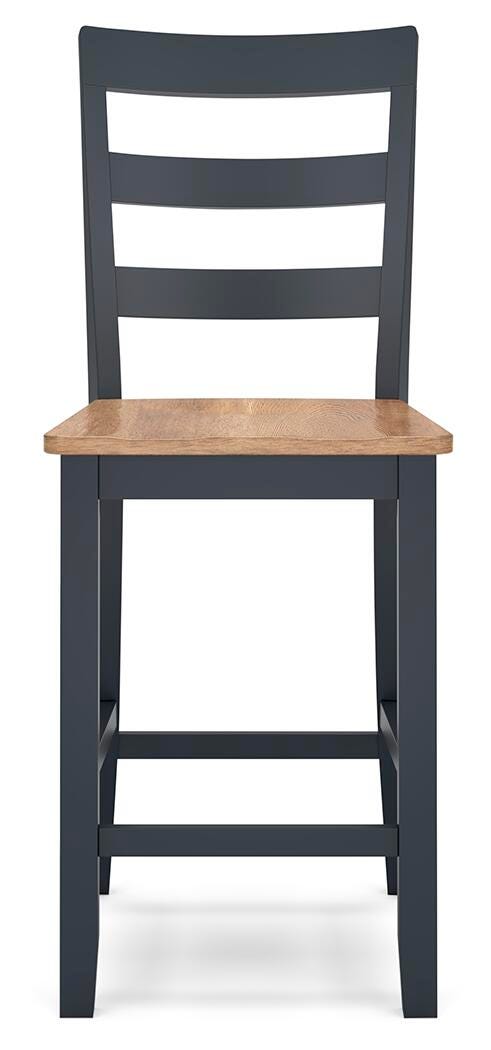 Windham Counter Height Barstool in Natural/Blue