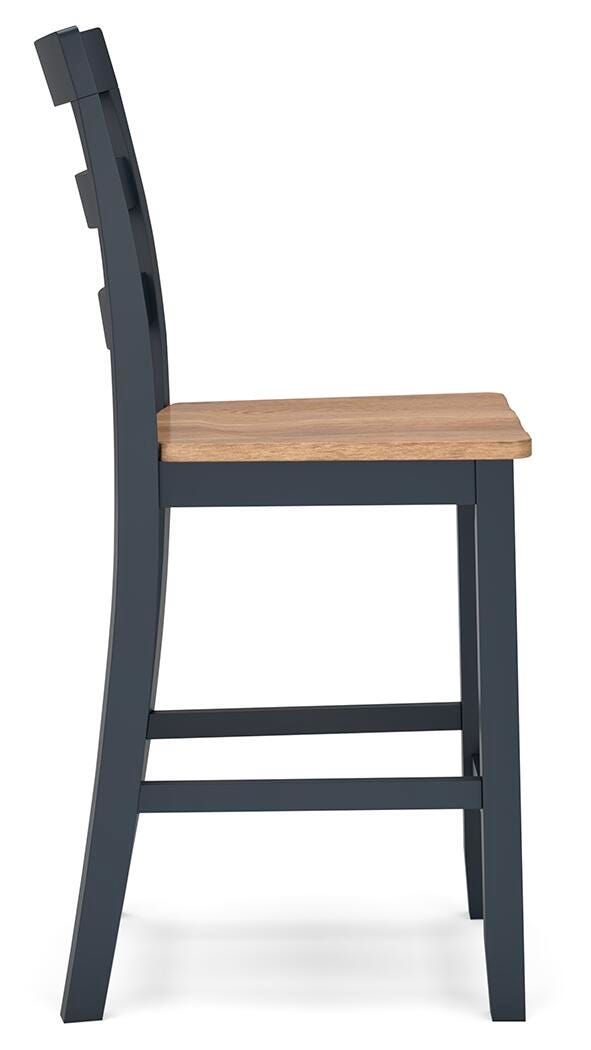 Windham Counter Height Barstool in Natural/Blue
