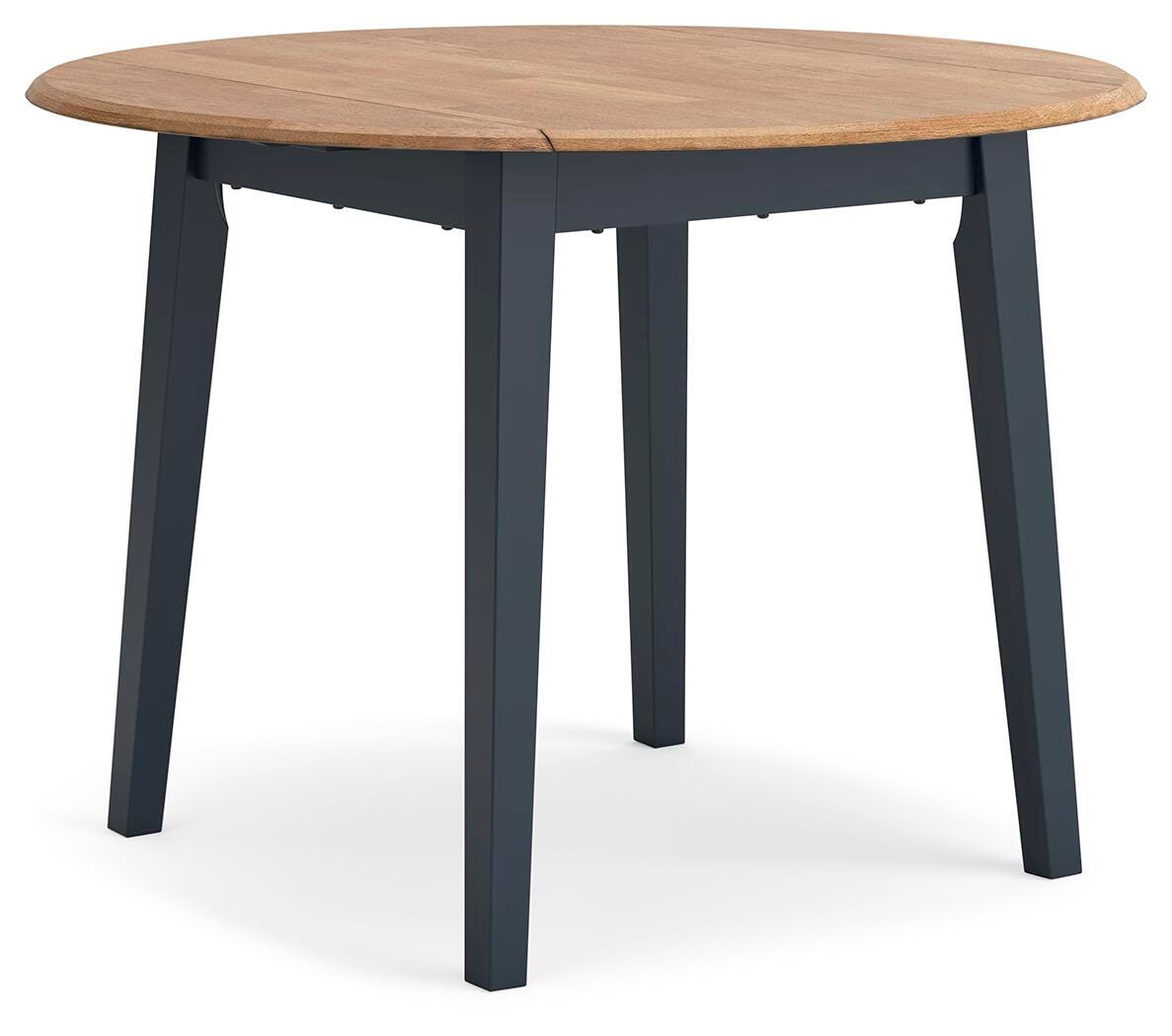 Windham Dining Drop Leaf Table in Natural/Blue