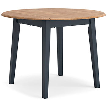 Windham Dining Drop Leaf Table in Natural/Blue
