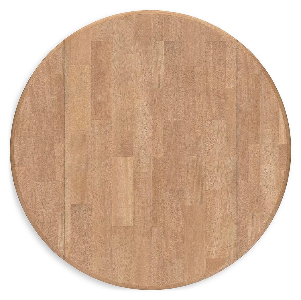 Windham Dining Drop Leaf Table in Natural/Blue
