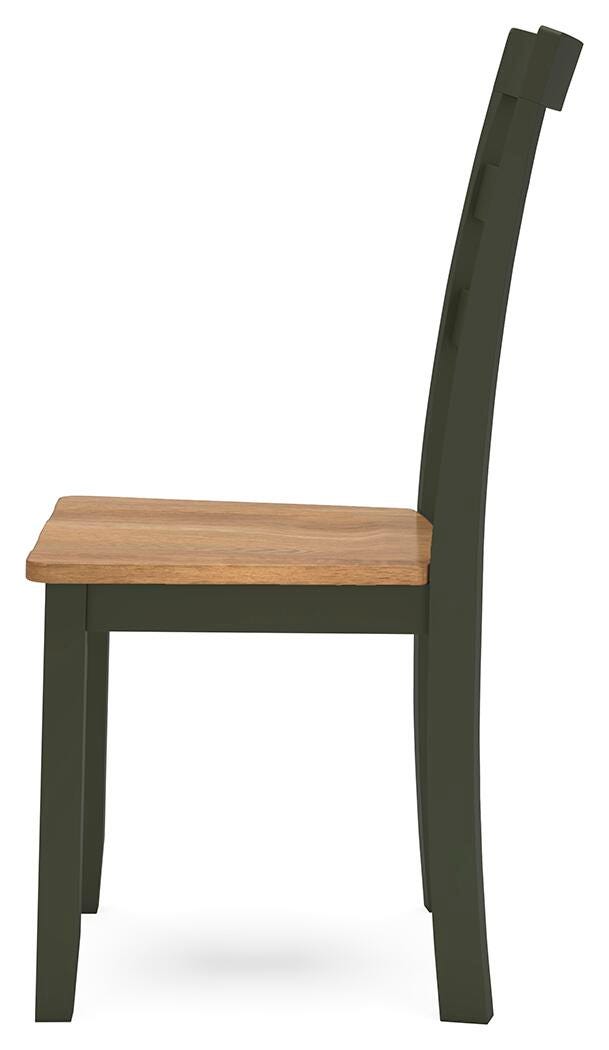 Windham Dining Table and 2 Chairs in Natural/Green