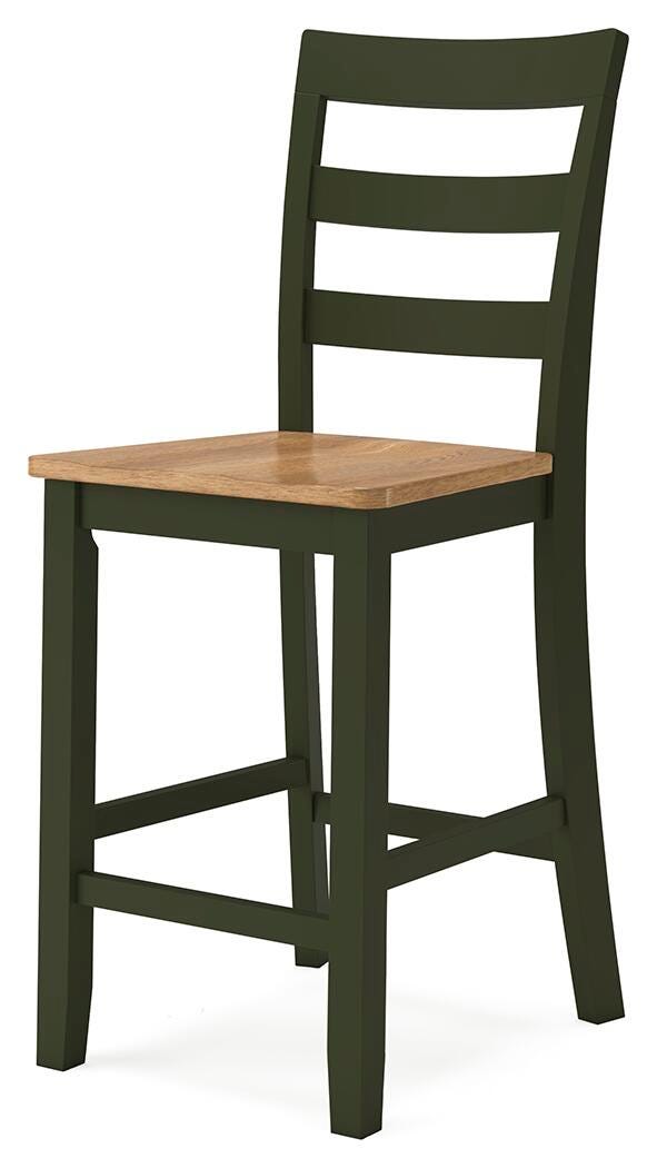 Windham Counter Height Dining Table and 2 Barstools in Natural/Green