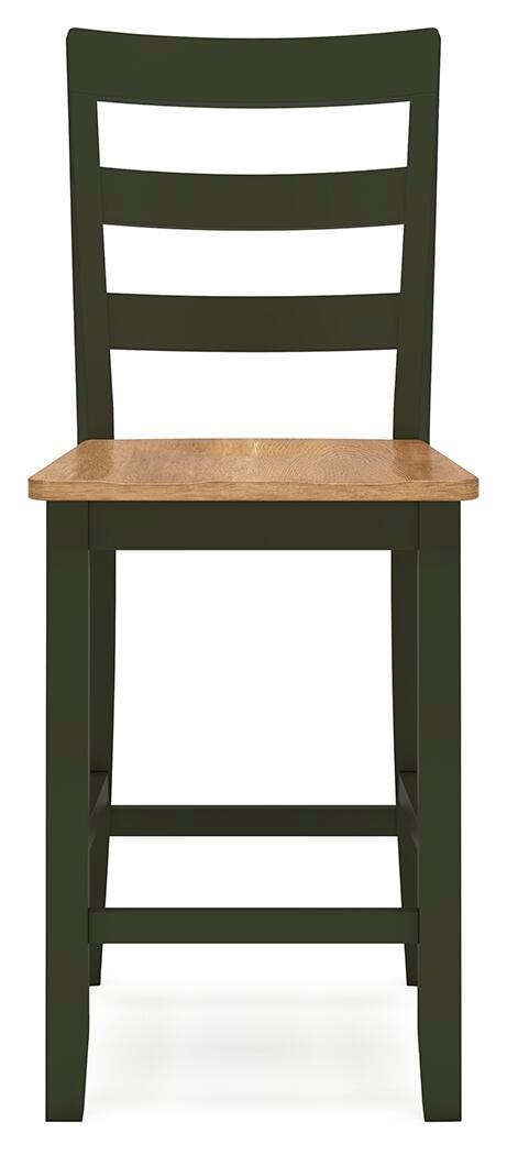 Windham Counter Height Dining Table and 2 Barstools in Natural/Green