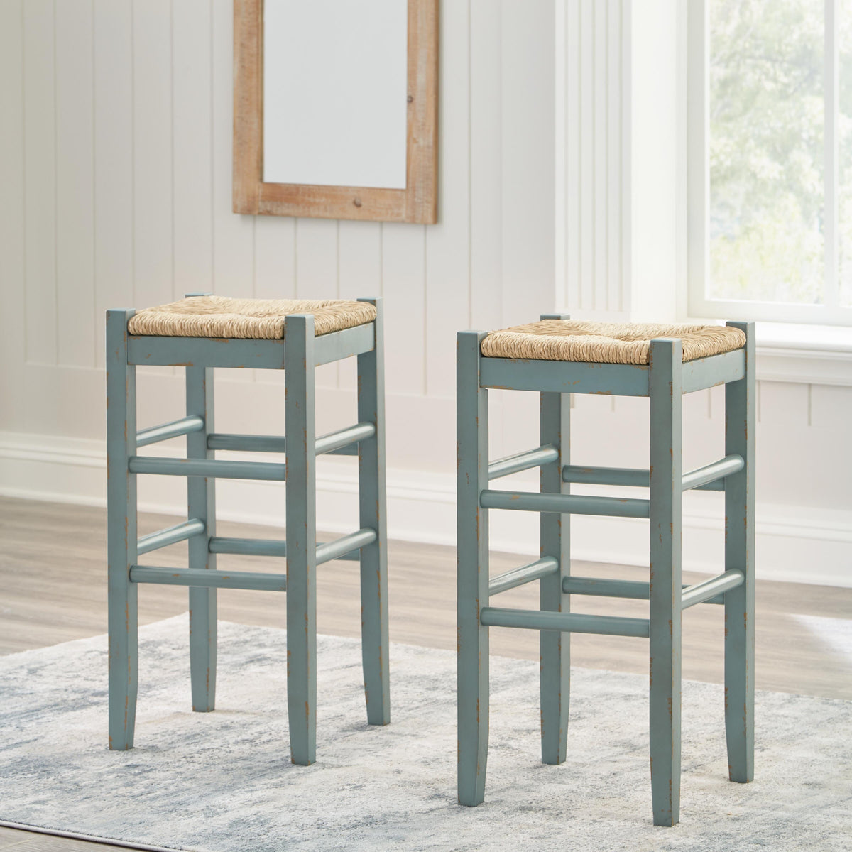 Fenn Bar Height Bar Stool in Teal
