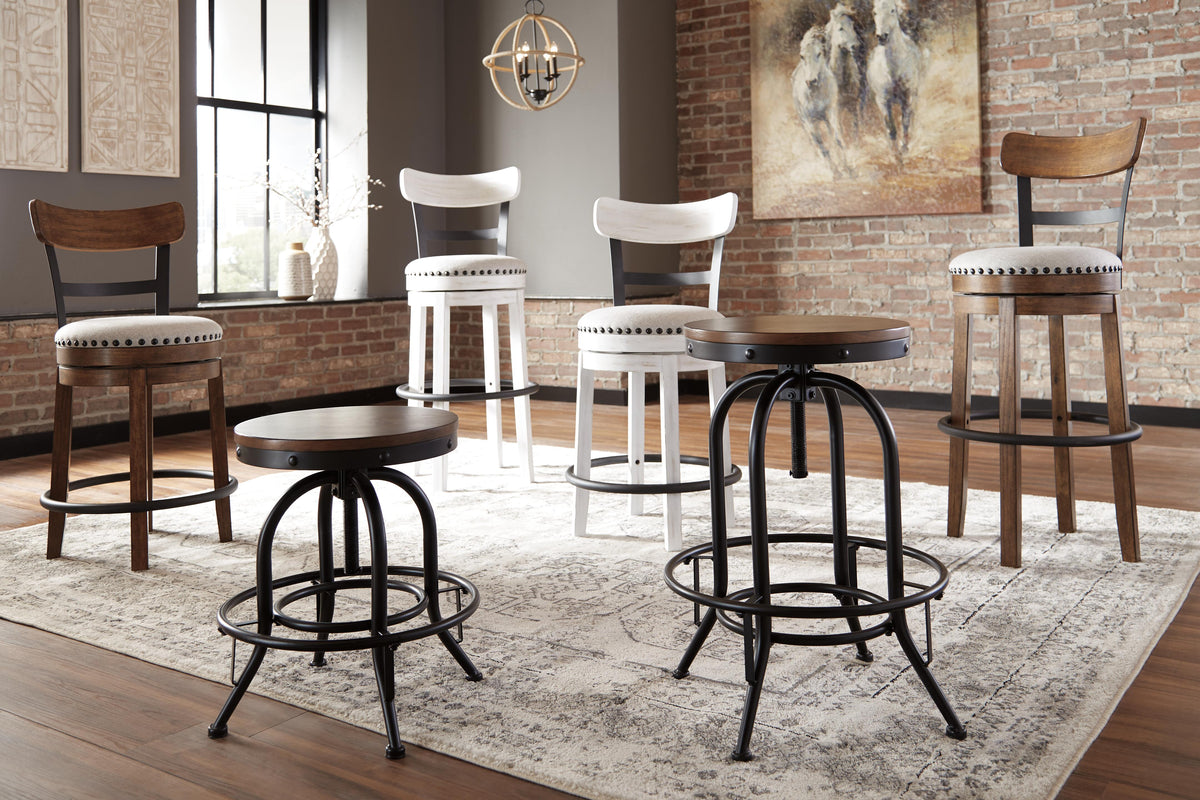 Denham Bar Height Bar Stool in White