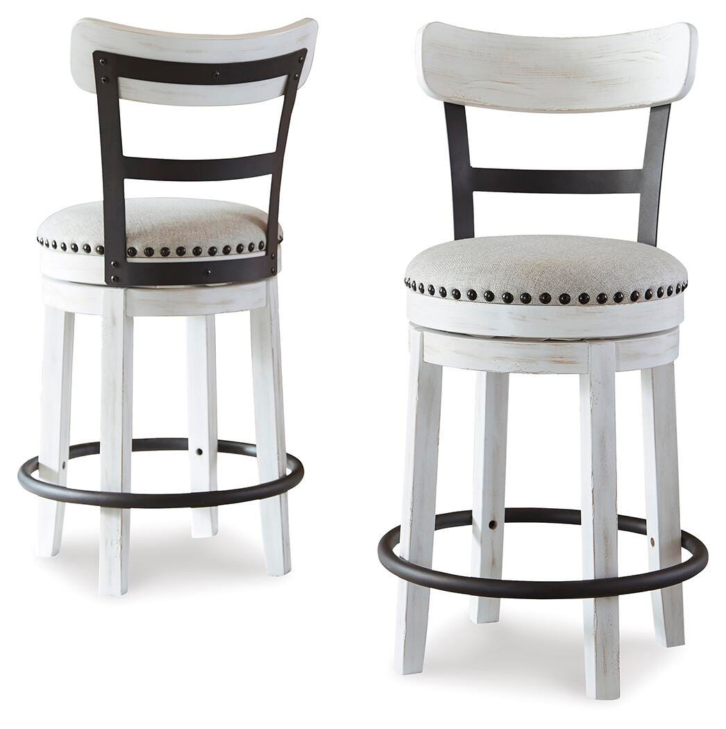 Denham Counter Height Dining Table and 2 Barstools in White